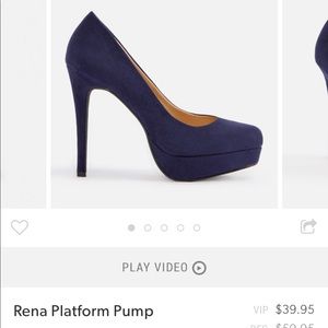 Brand new never worn JustFab dark blue pumps